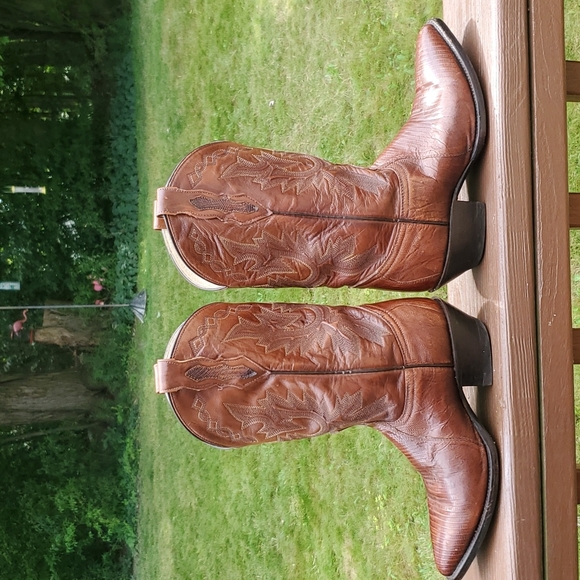 Vintage Dan Post Teju Lizard and Leather Size 7.5 - Picture 3 of 12